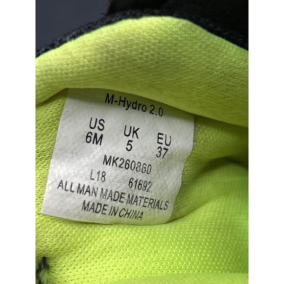 Merrell Hydro Sandals Big Boys Size 6 Black & Neon Green Durable Hook & Loop Out - Picture 8 of 9